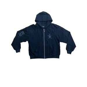 Unknown - Puff Dagger Zip Up Hoodie in Black